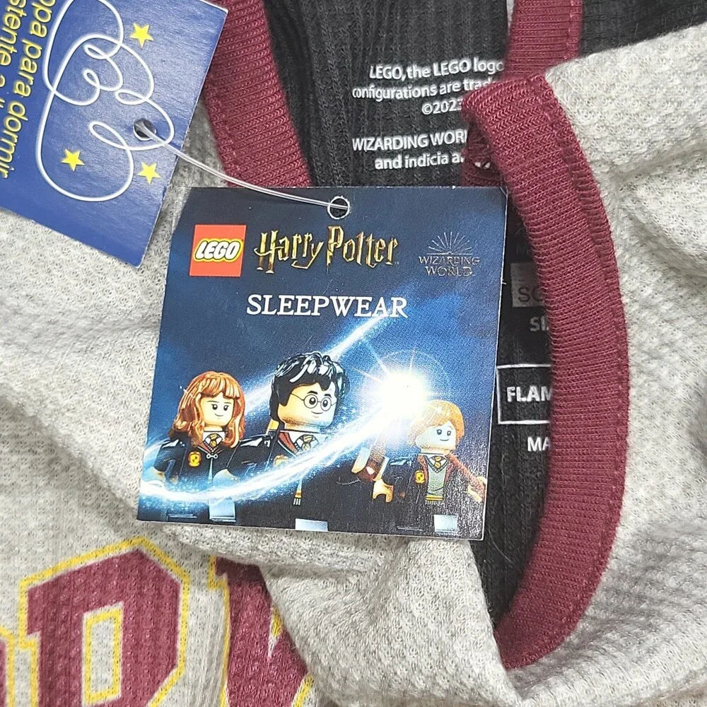 Girls' Lego Harry Potter Gryffindor Thermal Sleepwear Pajama Top Size 7/8